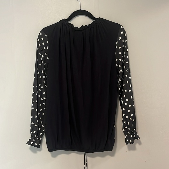 Anthropologie Dolan Left Coast Ruffle Moon Print French Quarter Blouse Sz Small - Picture 4 of 4